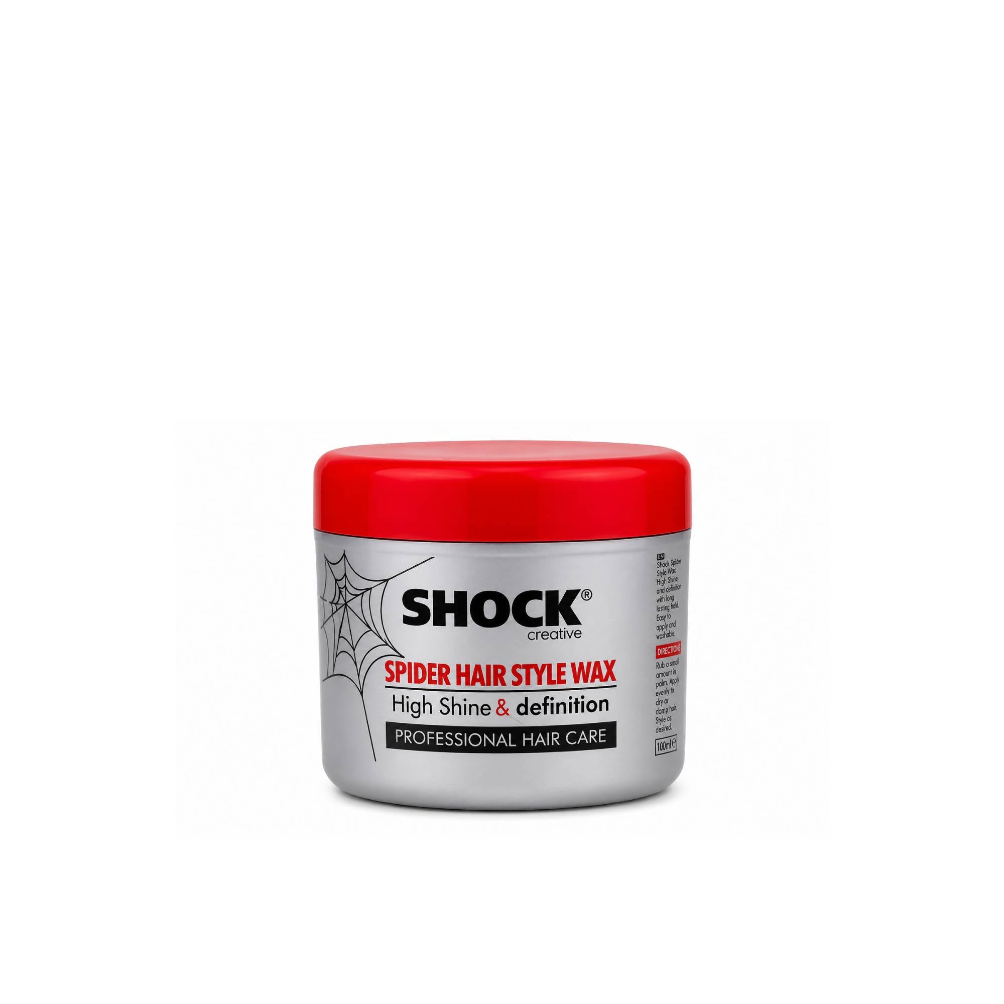 Shock Spider Red Hair Style Wax High Shine & Definition 100 ml