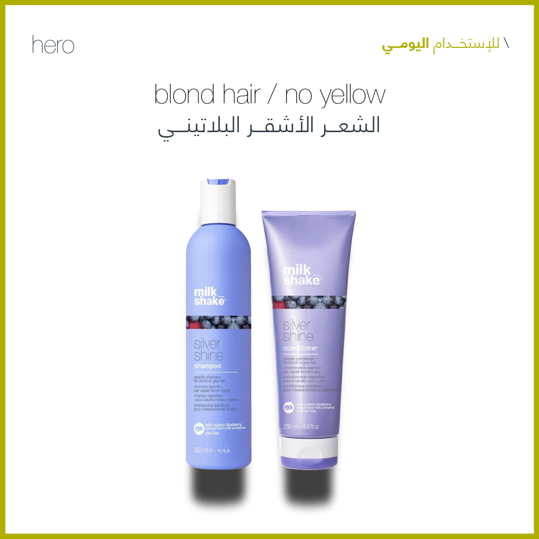 Silver Shine daily use haircare set for blonde and grey hair Ð Sadeen Cosmetics, Amman Jordan