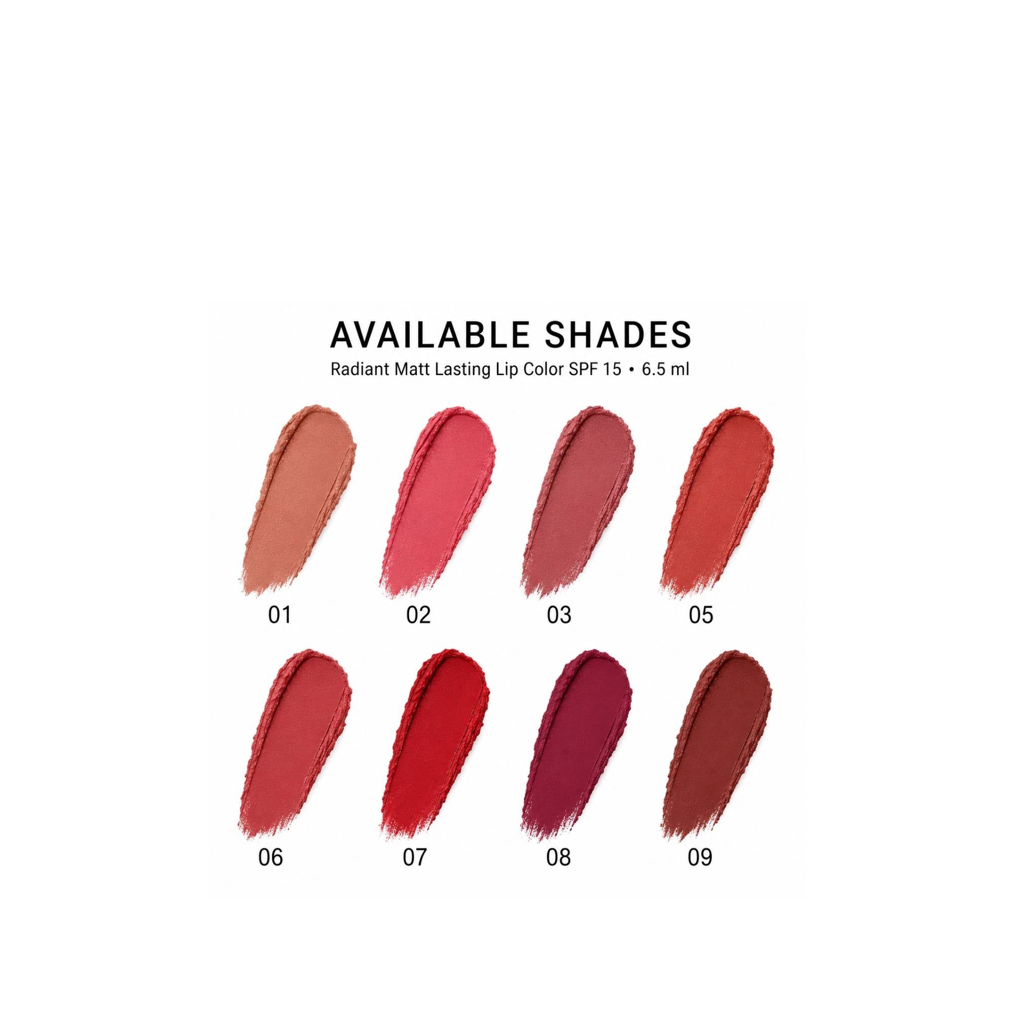 Radiant Matt Lasting Lip Color SPF 15 6.5 ml