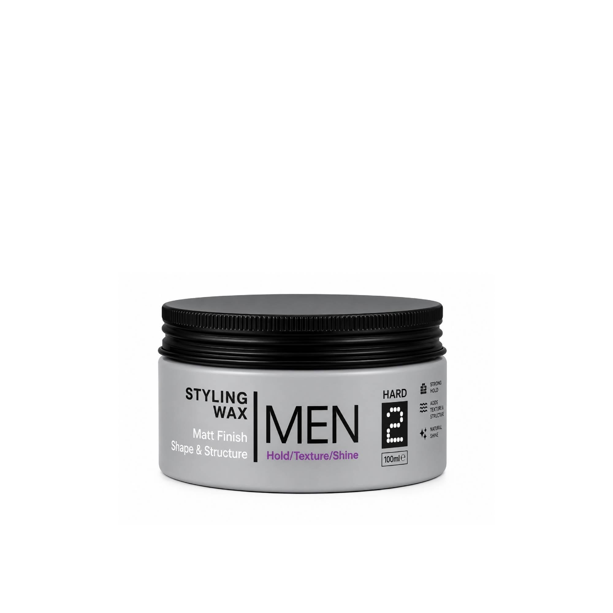 Shock Men Hair Styling Wax Silver Matt Finish Shape & Structure 100 ml