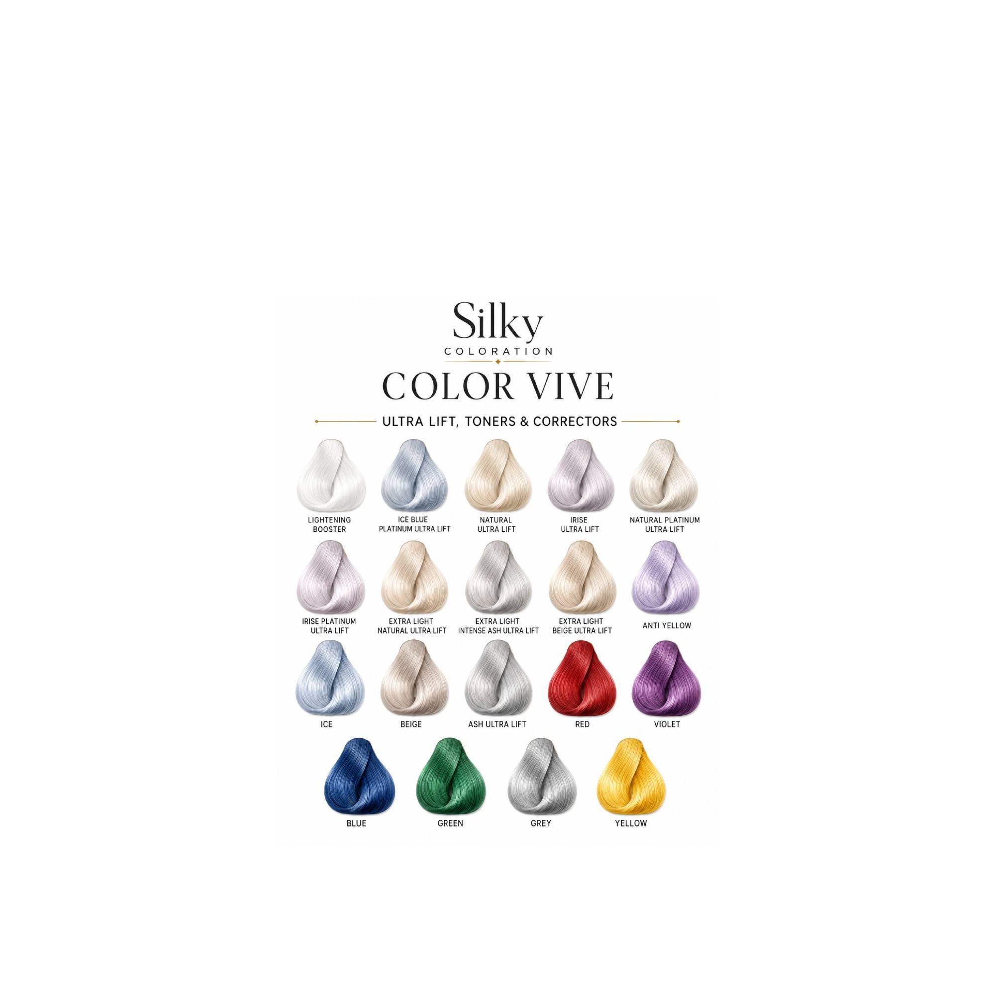 Silky Coloration Color Vive – Ultra Lift, Toners & Correctors, 100 ml