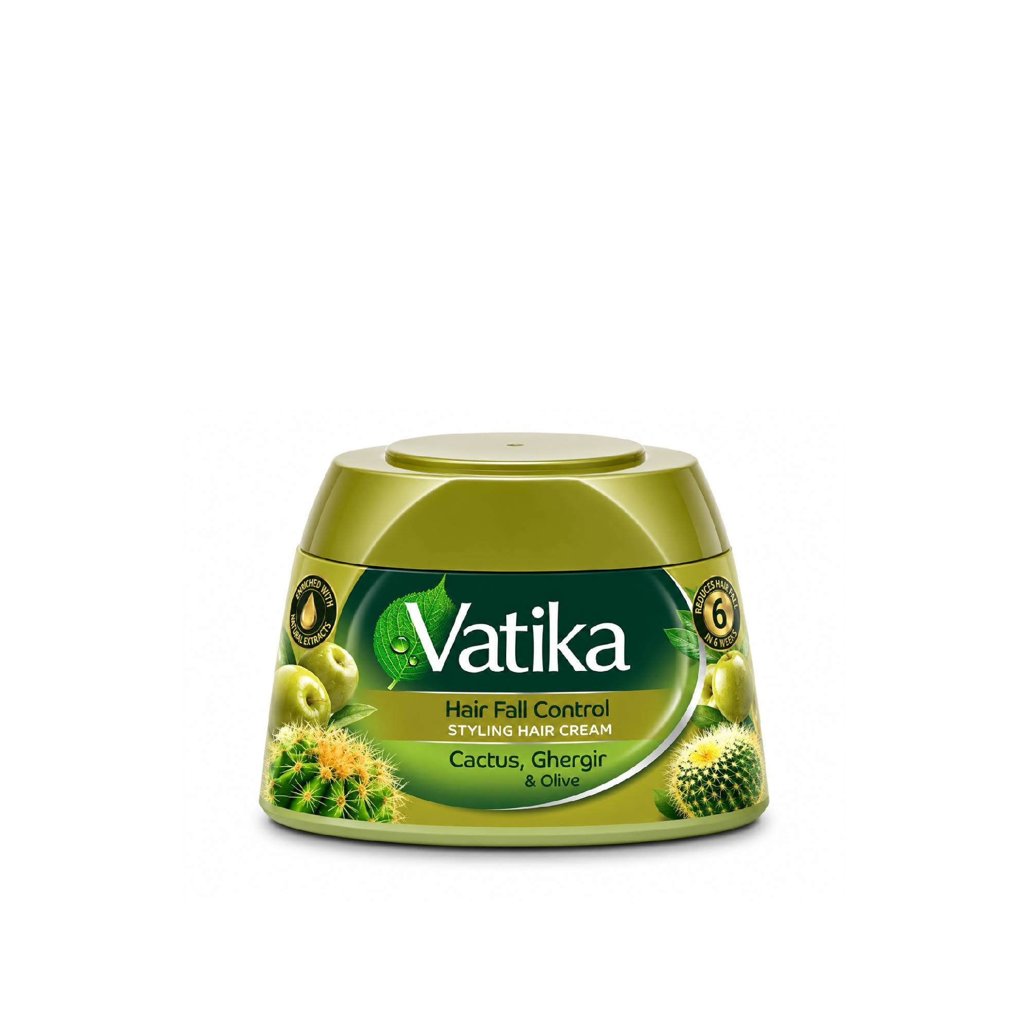 Vatika Hair Fall Control Styling Hair Cream Cactus, Ghergir & Olive 140 ml